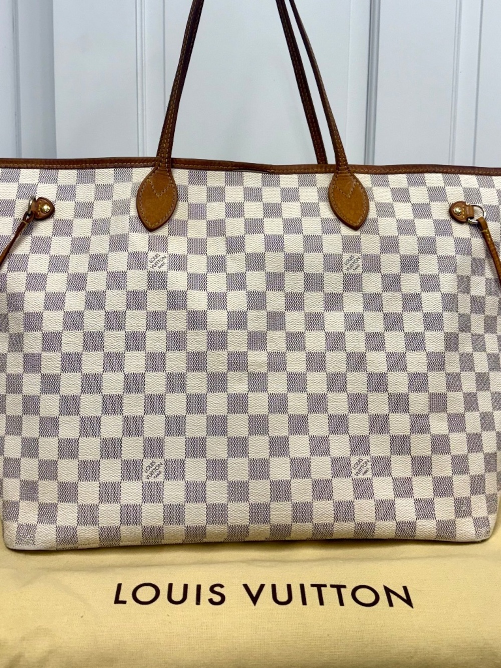 Louis Vuitton Neverfull GM Damier Azur & Vachetta Leather